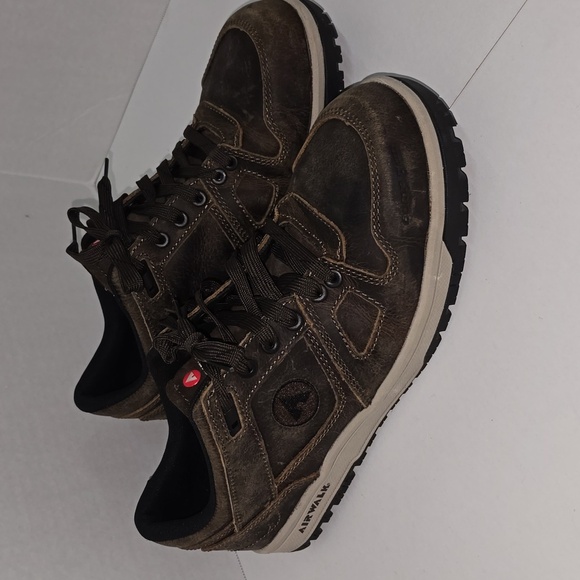 Airwalk Brown Leather Safety Sneakers Composite Toe Mens Size 11.5 - Picture 4 of 15